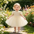 thumbnail image 2 of MEZZALL Elegant Girls Formal Dress Layered Skirt And Satin Bodice Party Gown Girls Solid Color Cozy Dresses, 2 of 9