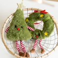 thumbnail image 3 of Gingerbread Man Doll Christmas Hanging Pendant Cute Plush Christmas Tree Decoration Wreath Elf Christmas Gift Festive Supplies (Wreath), 3 of 7