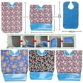 thumbnail image 3 of kladzum Adult Bibs Adult Bib for Elderly Women Men, Washable Waterproof Clothing Protector Reusable Feeding Bibs Eating Cloth 31x18" Elderly Tethered Bib, 3 of 7