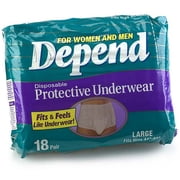 Depend Large 44"-54" Extra Absorbency Underwear, 18 ct