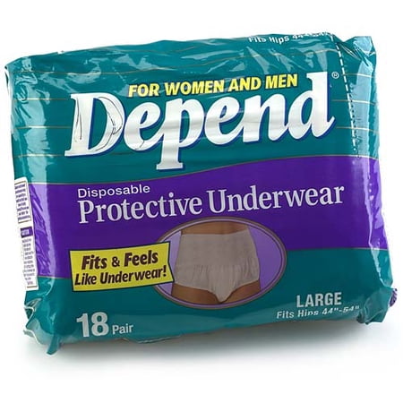 Depend Large 44"-54" Extra Absorbency Underwear, 18 ct