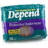 Depend Large 44"-54" Extra Absorbency Underwear, 18 ct