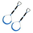 thumbnail image 3 of Blue Kids Gymnastic Rings for Fitness Use Soft Comfortable Iron ABS Polyester 2 Pieces, 3 of 8
