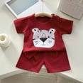 thumbnail image 2 of Toddler Boy First Day of School Outfit Short Sleeve Tops and Shorts Set Back to School Clothes 6-12 Months 12-24 Months 2t 3t 4t 5t 6t 7t 8t 9t Children 6-7 Years, 2 of 7