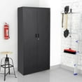 thumbnail image 6 of BESFUR Metal Storage Cabinet - 87“H Garage Cabinet with Adjustable Shelves & Top Cabinet - Tall Black Cabinet for Office, Garage, Home - Black, 6 of 7