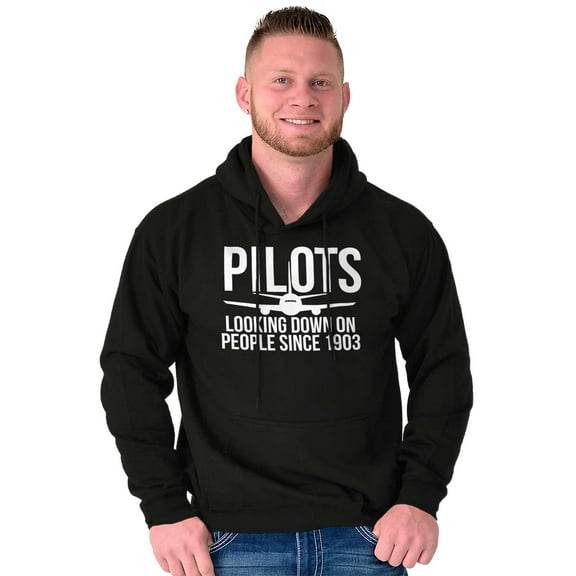 Looking Down On People 1903 Pilot Unisex Plus Fleece Graphic Hoodie Brisco Brands 2X