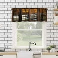 thumbnail image 3 of Landscape Valances Curtains for Windows,Nature 3D Scenery View Autumn Forest Lake Botanical Maples Scape Drapes Valance for Kitchen Bedroom Living Room,54x18 in, 3 of 6