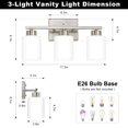 thumbnail image 2 of Lámpara de Baño FonmYim de 3 Luces en Níquel Cepillado, 2 of 7