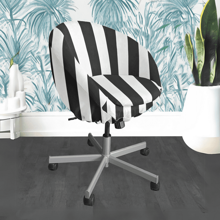 Compatible with IKEA SKRUVSTA Black Stripe Swivel Chair Cover