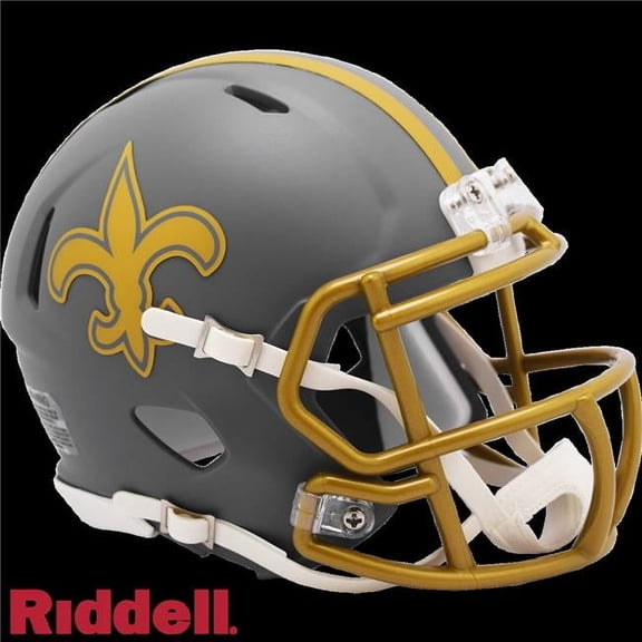 Saints Mini Helmet Speed Alternate Slate