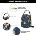 thumbnail image 4 of FORMRS Crossbody Bag for Women Quilted Travel Shoulder Cell Phone Purse with Chain Strap Handbag, Blue Fireflies Pattern, 4 of 7