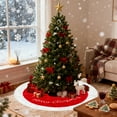 thumbnail image 5 of NWOKYZGH 30 Inch Christmas Tree Skirt Soft Plush Tree Mat Thick Red Velvet and White Plush Tree Skirts Christmas Decorations Fluffy Tree Skirts Xmas Holiday Party Indoor Decorations, 5 of 6