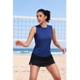 thumbnail image 6 of NELEUS Womens Plus Size Workout Tank Tops UPF50+ Loose Fit High Neck for Athletic Yoga Casual Tops,Navy Blue,US Size 2XL, 6 of 10