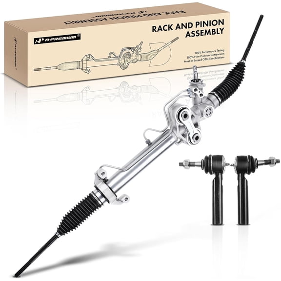 A-Premium - 3PCS Hydraulic Power Steering Rack and Pinion Compatible with Chevrolet Silverado 1500 & GMC Sierra 1500, 2007 2008 2009 2010 2011 2012 2013, with Outer Tie Rod Ends