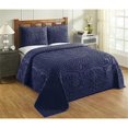thumbnail image 1 of Better Trends BSTRDONV Better Trends Trevor Collection 100% Cotton Full/Double Bedspread Set in Navy, 1 of 1