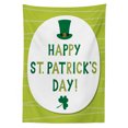 thumbnail image 3 of Ambesonne St. Patrick's Day Tablecloth Rectangular Table Cover, Retro, 60"x90", Pale Green White, 3 of 4