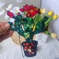 thumbnail image 4 of Acrylic Flower Suncatchers, Stained Glass Window Hanging Sun Catcher - Colorful Decorative Ornaments for Home Window Art, Perfect for Adding Beauty and Light to Any Space, 4 of 8