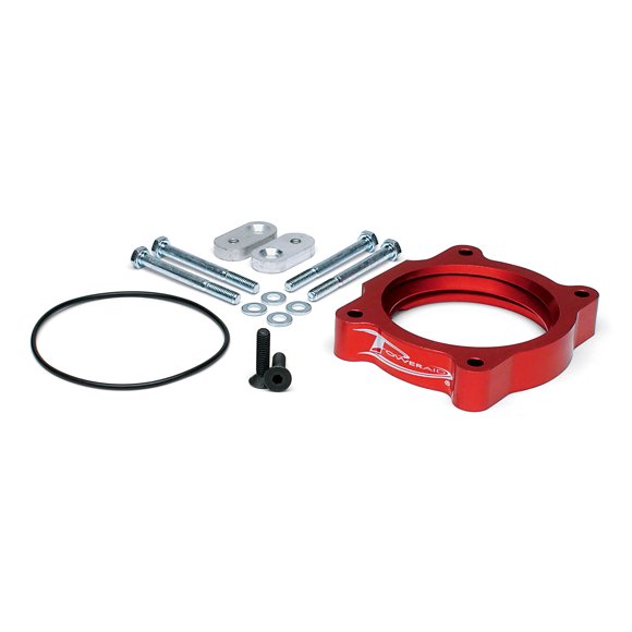 Airaid 200-586 Throttle Body Spacer PowerAid (R) 1 Inch Thick; Red; Billet Aluminum; 1 Port