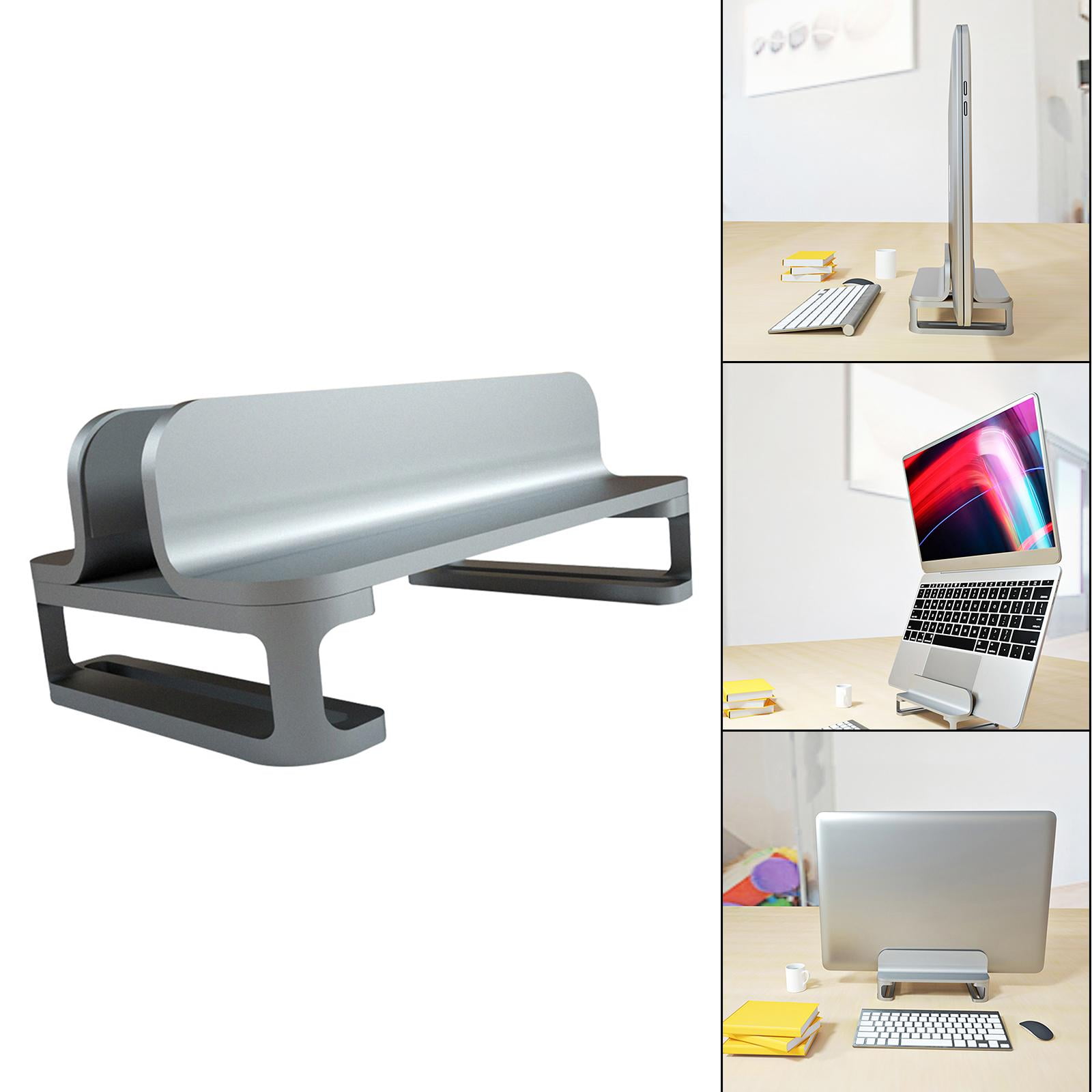 Adjustable Upgraded Bracket Organizer Accessories Space Saving Vertical Laptop Stand Notebook Holder PC Cooling Base for Desks -