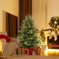 thumbnail image 2 of Costway 6 FT Artificial Xmas Tree with 778 PVC PE Branch Tips 240 Warm White LED Lights, 2 of 10