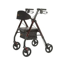 Rhythm Healthcare Mobility Aids Royal Deluxe Universal Aluminum 4 Wheel Rollators (Laser Red)