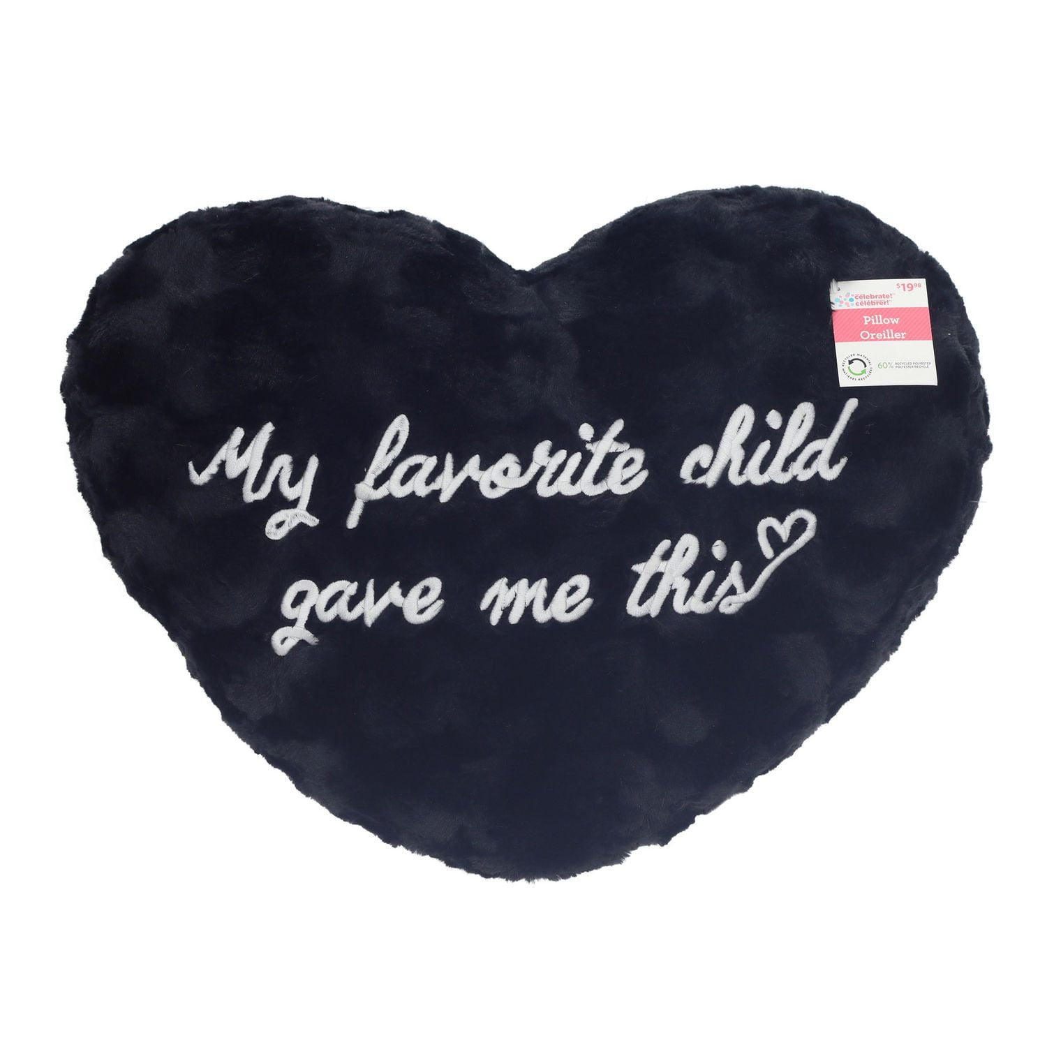 Mother's Day Favorite Child Heart Pillow