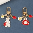 thumbnail image 4 of 3Pcs Cartoon keychain Adorable Rabbit Pendant Metal Key Chain for Purse, 4 of 7