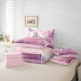 thumbnail image 3 of Horse Bedding Comforter Sets 7-Piece Pink Butterfly Bed in a Bag, Dreaming Pink Pastel Twin Bedding Sets Chic Floral Flower Comforter Set, Magical Unicorn Bedding Sets Room Decor, 3 of 4