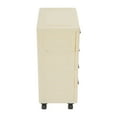thumbnail image 3 of Creamy Yellow 4 Tier Plastic Drawer Storage Organizer, Storage Cabinet with 4 Universal Wheels, 4-Drawers Cabinet for Dresser Closet Bathroom Dorm Bedroom Laundry Room, 3 of 19