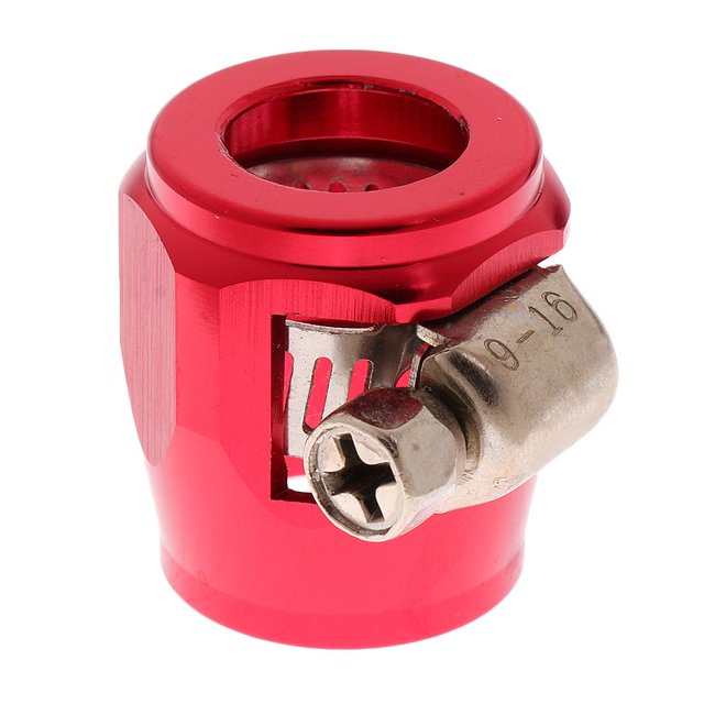 Conector de abrazadera AN8 Extremo de manguera Clip de de agua Auto rojo kusrkot Abrazadera de la pipa de agua de aceite combustible