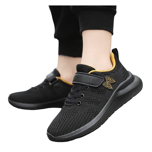 DXOUPM Girls Sneakers Kids Walking Shoes Mesh Breathable Non Slip Lightweight Sneakers Going Out