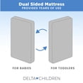 thumbnail image 3 of Delta Children Sweet Beginnings Dual Sided Crib and Toddler Mattress in a Box - GREENGUARD Gold and CertiPUR-US Certified - Plant-Based Soy Foam Core - Waterproof - 5 Year Warranty - Made in USA, 3 of 8