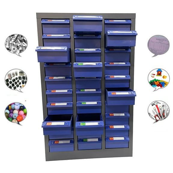 Parts Cabinet Bolt and Nut Tool Storage Cabinet with 30 Large Drawers Steel