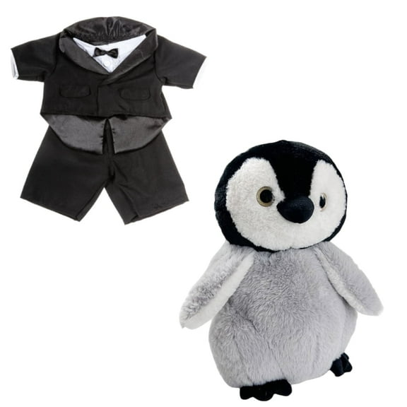 Plush Toy Chilly the Penguin with Tuxedo Suit - 16 Inch Adorable Cloth Stuffed Animal, Gift for Kids