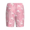 thumbnail image 2 of Haiem Pink Flamingos and Flowers Men's Pajama Short with Soft Woven Cotton Elastic Waistband Sleep Short-3X-Large, 2 of 9