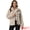 Khaki, variant on Women's Fleece Jackets Winter Button Down Long Sleeve Soft Fuzzy Shaggy Teddy Coats Jacket S Khaki
