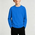 thumbnail image 2 of MiyNaa Boys Girls Long Sleeve Shirt Toddler Kids Round Neck Tops Comfort Basic Solid Color T Shirt, 2 of 7