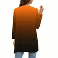 thumbnail image 4 of QATAINLAV Cardigan Women, Summer Casual Comfortable Kimono Trendy Gradient Print Shawl Flowy Hem 3/4 Sleeve Duster Tops Outerwear Todays Sales Orange 4XL, 4 of 6