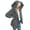 Dark Gray, variant on luvamia Women Casual Fuzzy Fleece Hooded Cardigan Pocket Faux Fur Outerwear Coat Size S-2XL