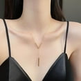 thumbnail image 5 of SSKFHGI VShaped Necklace Chain Body Chain Jewelry Necklace Women New Shiny B0, 5 of 8