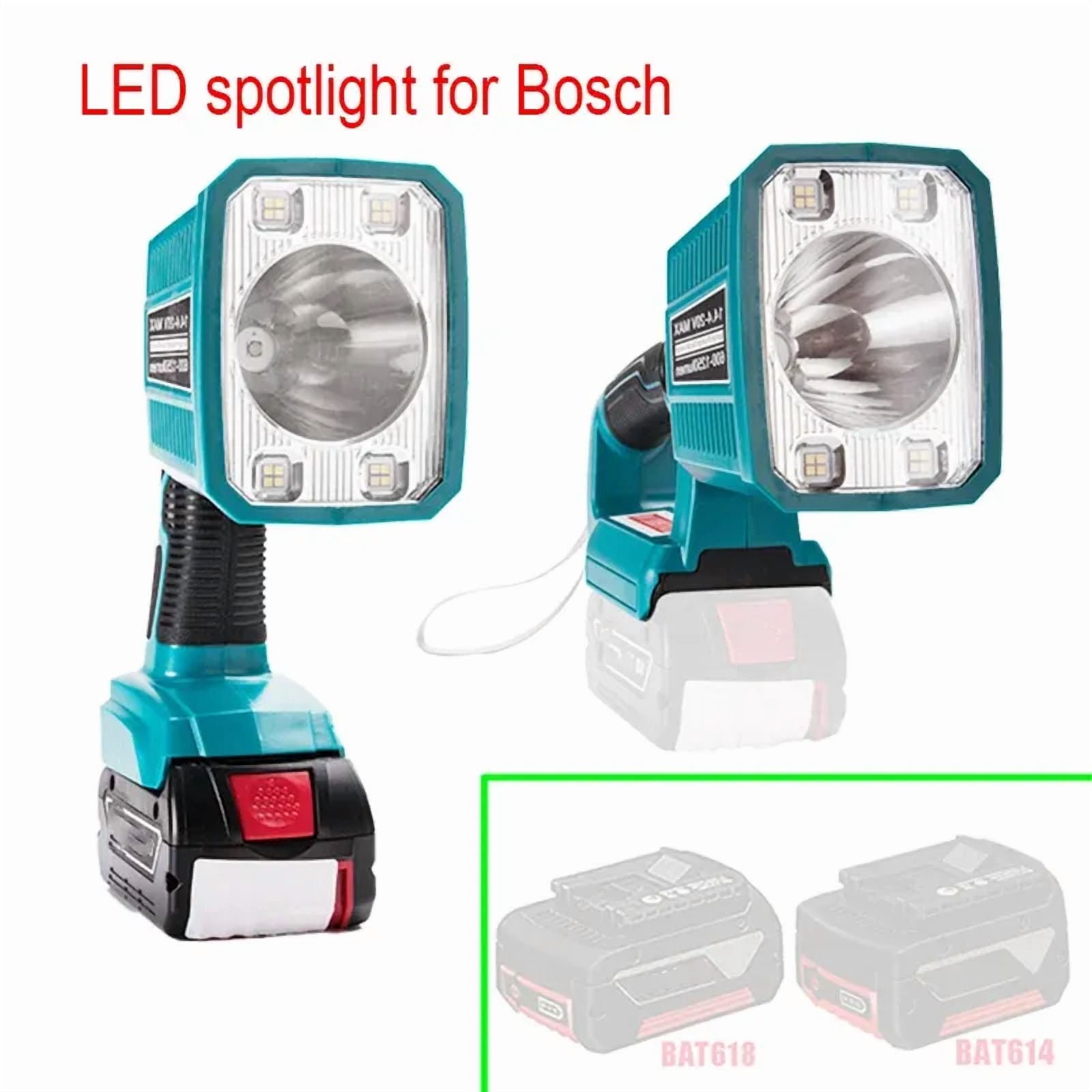 Car Working Lamp Li-ion Battery Adapter USB Charger Outdoor Work Light For Bos*ch 18V Battery BAT609
