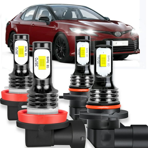 BMZONCC For Toyota Camry 2007-2017 H11 9005 LED Headlight Bulbs High Low Beam Lamp Cool White 40W 6000K Combo 8000LM 4Pcs