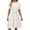 White, variant on YUHAOTIN for Women 2024 Vacation Mini Women's Solid Color Round Neck Pleated Lace Up Loose Short Sleeve Dress Maternity Dresses Fall and Winter Velvet Dress for Women