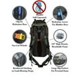 thumbnail image 3 of Duraton Hiking Backpack 50L with Rain Cover for Backpacking or Camping (Green), 3 of 6