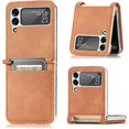 thumbnail image 2 of Galaxy Z Flip 4 5G Case,Samsung Z Flip 4 Luxury PU Leather Wallet Protective Phone Case with Card Slots Pocket Cover Case for Samsung Galaxy Z Flip 4 5G Khaki, 2 of 13