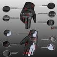 thumbnail image 2 of AirTrek Motorcycle Gloves Men Premium Leather Touchscreen Cruising Street Riding Tactical Ventilation Breathing Knuckle Armor Protection Palm Slider Padding HiVis Green XXL, 2 of 7