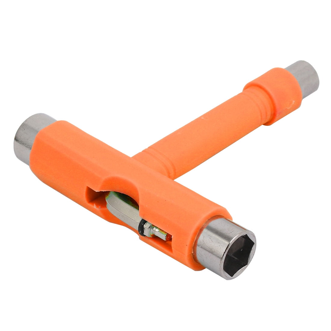 Unique Bargains Hex Socket Skateboard Roller Spanner T Wrench Hand Tool Sky Orange by Unique-Bargains
