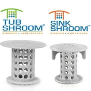 TubShroom and SinkShroom Drain Protectors Hair Catchers for Bathtubs and Sinks, Gray