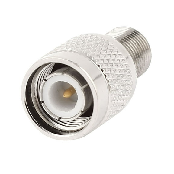 Unique Bargains TNC Male Plug to F Type Female Jack M/F RF Coaxial Adapter Connector Silver Tone