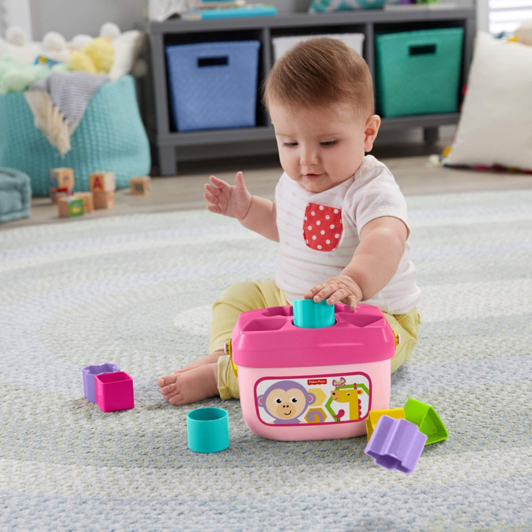 Fisher price baby's 2024 first blocks pink